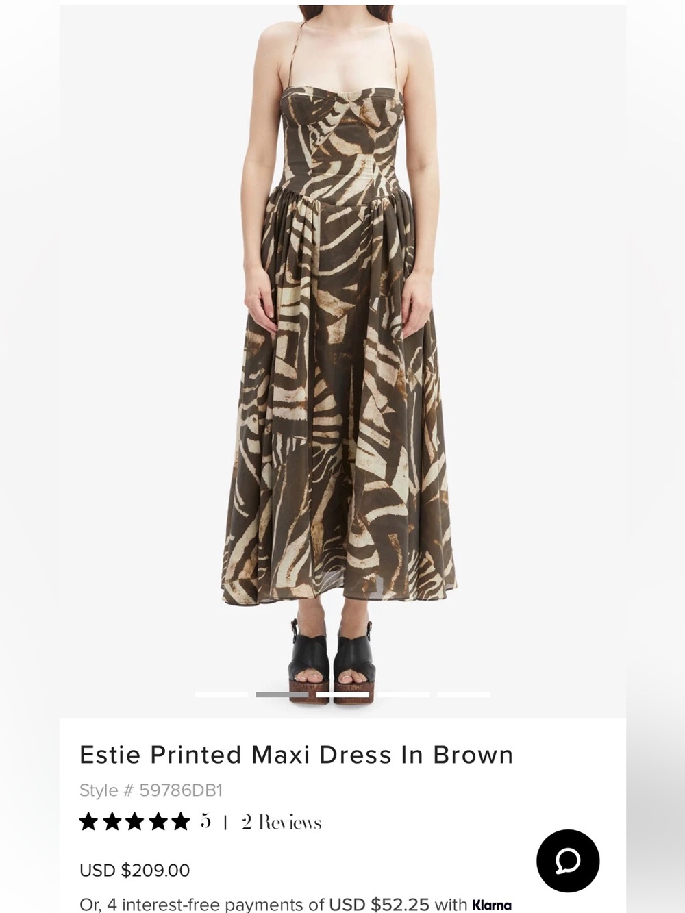 Bardot Brown and Cream Animal-Print Strapless Maxi Dress